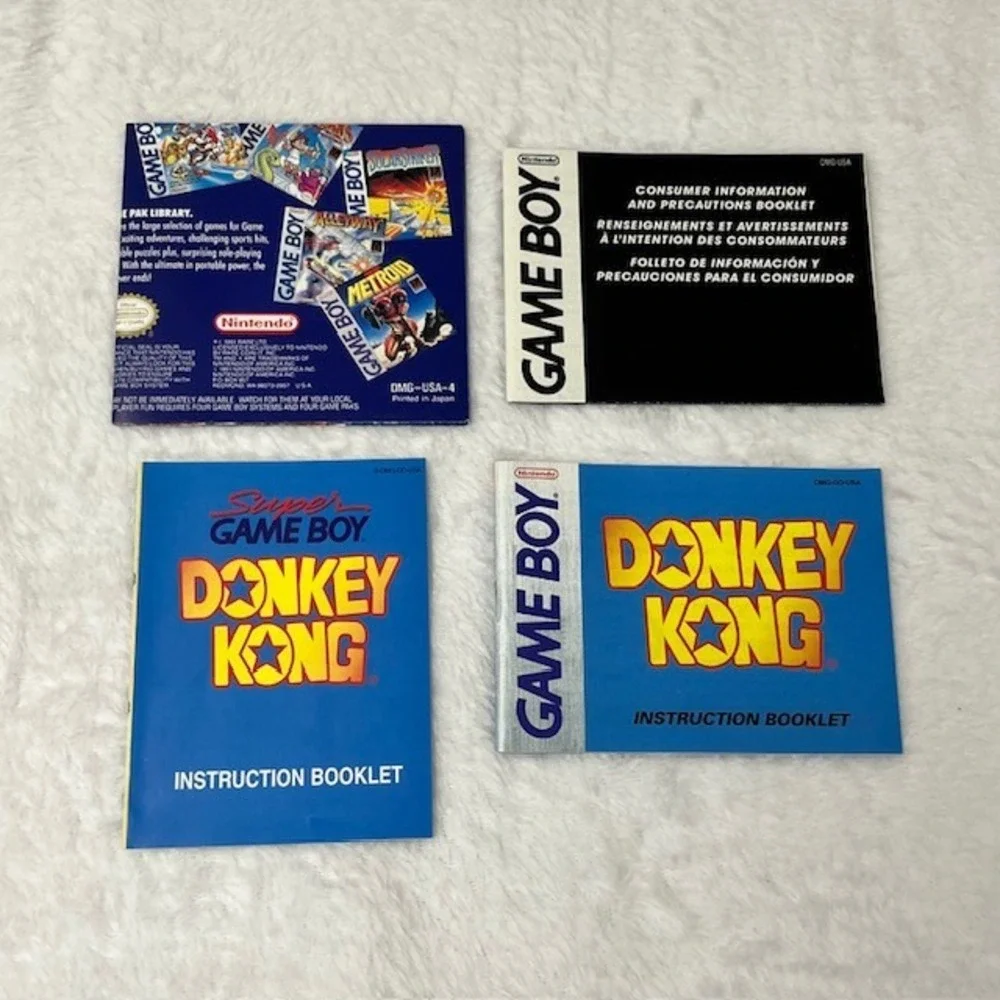 Nintendo Game Boy DMG-01 Console Donkey Kong CIB Bundle Original Box Manuals